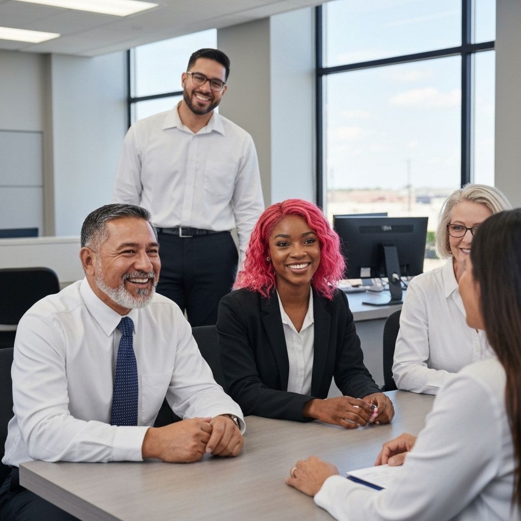 Insurance office team in Texas